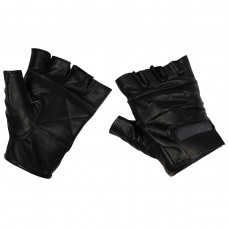 Перчатки без пальцев кожаные чёрные MFH 15514
